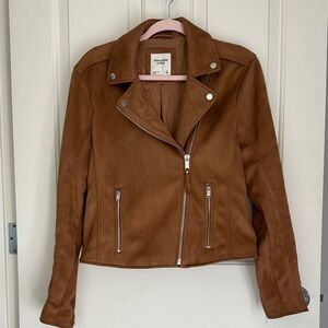Abercrombie & Fitch Women's Tan Leather Jacket